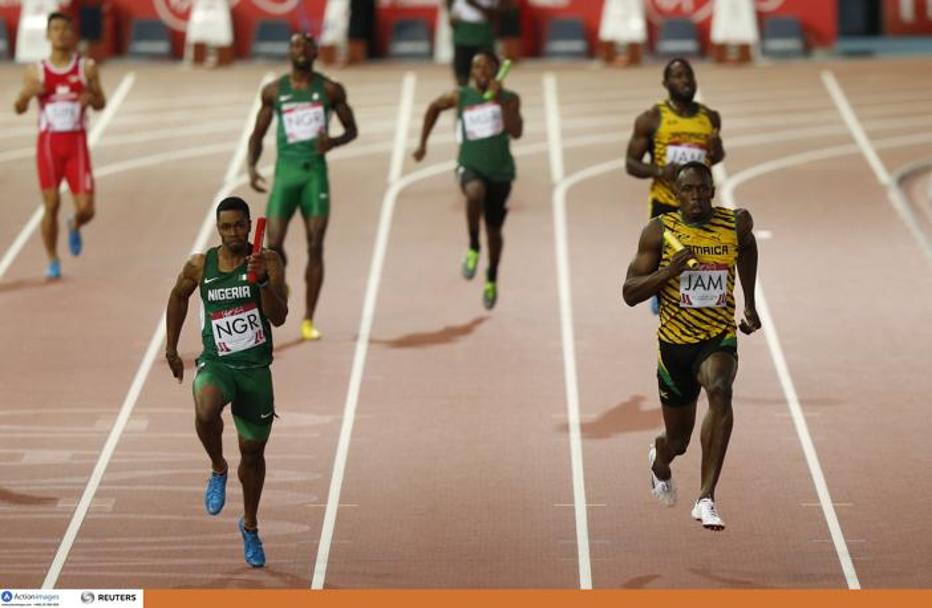 Bolt inizia la propria frazione. Action Images